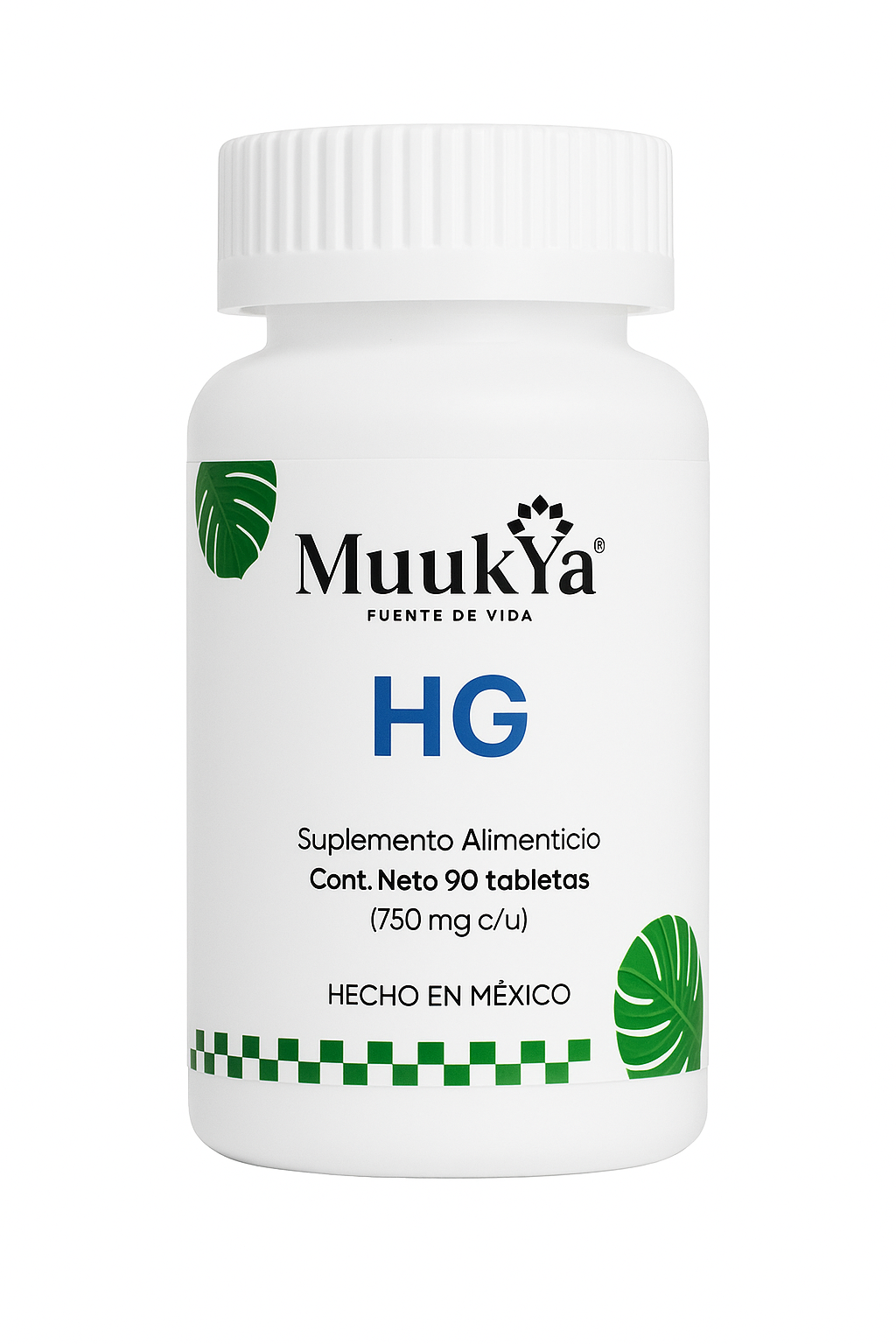MuukYa HG | Suplemento Alimenticio con Cardo Mariano, Ortiga y Alga Espirulina | 90 Capletas | Apoyo Natural para Bienestar General
